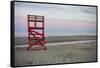 Massachusetts, Gloucester, Good Harbor Beach, Life Guard Chair-Walter Bibikow-Framed Stretched Canvas