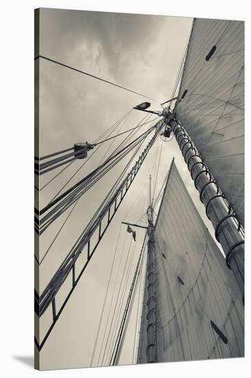 Massachusetts, Gloucester, Schooner Festival, Sails and Masts-Walter Bibikow-Stretched Canvas