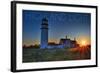 Massachusetts - Highland Light at Sunset-Lantern Press-Framed Art Print