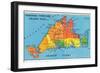 Massachusetts, Map of Entire Martha's Vineyard Island-Lantern Press-Framed Art Print