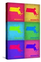 Massachusetts Pop Art Map 1-NaxArt-Stretched Canvas