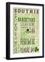 Massachusetts - Southie Typography-Lantern Press-Framed Art Print