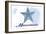 Massachusetts - Starfish - Blue - Coastal Icon-Lantern Press-Framed Art Print
