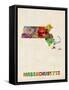 Massachusetts Watercolor Map-Michael Tompsett-Framed Stretched Canvas