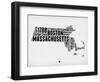 Massachusetts Word Cloud 2-NaxArt-Framed Premium Giclee Print