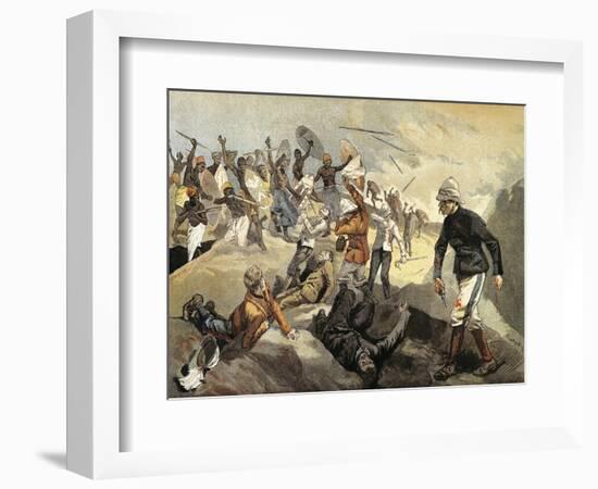 Massacre at British Mission, January 1897, Colonial Wars, Benin-null-Framed Giclee Print