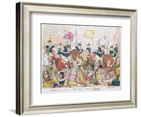 Massacre at St. Peter's, or 'Britons Strike Home'!!!, Pub. by Thomas Tegg, 1819-George Cruikshank-Framed Giclee Print