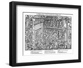 Massacre at Vassy, French Religious Wars, 1 March 1562-Jacques Tortorel-Framed Giclee Print