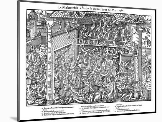 Massacre at Vassy, French Religious Wars, 1 March 1562-Jacques Tortorel-Mounted Giclee Print