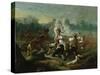 Massacre at Wyoming Valley-Eugène Boudin-Stretched Canvas