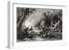 Massacre in the Boats Off Cawnpore in 1857, from 'The History of the Indian Mutiny', Published in…-English School-Framed Giclee Print