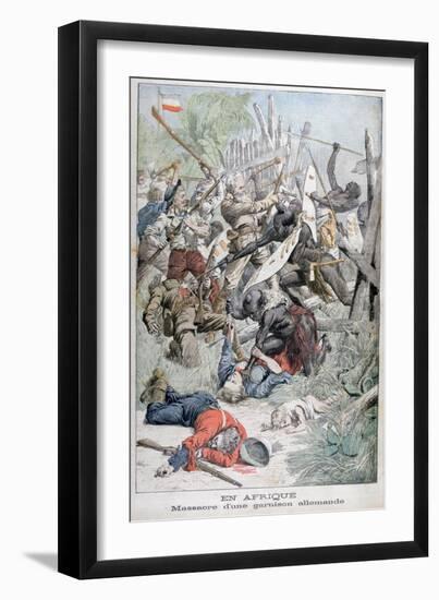 Massacre of a German Garrison in Damaraland, South-West Africa, 1903-null-Framed Giclee Print