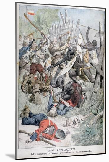 Massacre of a German Garrison in Damaraland, South-West Africa, 1903-null-Mounted Giclee Print