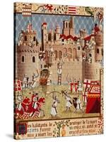 Massacre of Citizens of Beziers, France, in 13th century Albigensian Crusade Ordered by Pope Innoce-null-Stretched Canvas