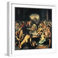 Massacre of Innocents, Central Panel of Triptych-Cornelis Cornelisz Van Haarlem-Framed Giclee Print