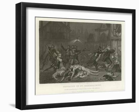 Massacre of St Bartholomew-Alonzo Chappel-Framed Giclee Print