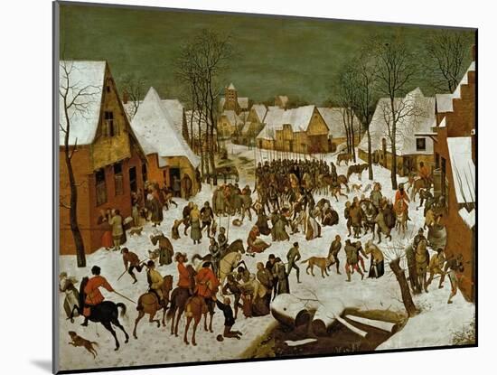 Massacre of the Innocents, 1565-66-Pieter Bruegel the Elder-Mounted Giclee Print