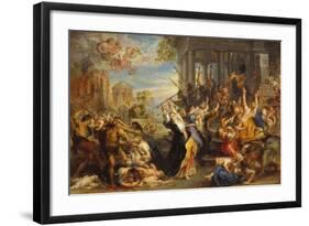 Massacre of the Innocents, about 1636/38-Peter Paul Rubens-Framed Giclee Print