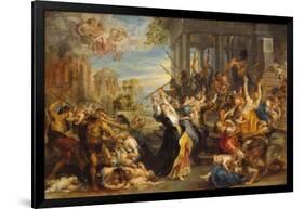 Massacre of the Innocents, about 1636/38-Peter Paul Rubens-Framed Giclee Print