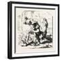 Massacre of the Innocents by Nicolas Poussin: Primitive Sketch. 1855-null-Framed Giclee Print