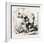 Massacre of the Innocents by Nicolas Poussin: Primitive Sketch. 1855-null-Framed Giclee Print