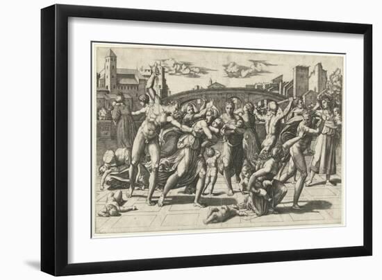 Massacre of the Innocents, c.1515-Marcantonio Raimondi-Framed Giclee Print