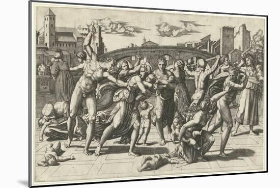 Massacre of the Innocents, c.1515-Marcantonio Raimondi-Mounted Giclee Print