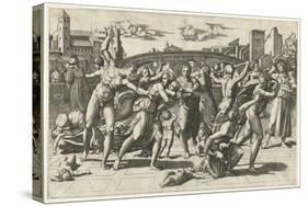 Massacre of the Innocents, c.1515-Marcantonio Raimondi-Stretched Canvas