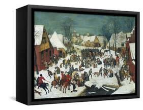 Massacre of the Innocents-Pieter Bruegel the Elder-Framed Stretched Canvas