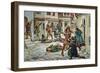 Massacre of the Jews in Barcelona in 1391, 1920-null-Framed Giclee Print