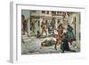 Massacre of the Jews in Barcelona in 1391, 1920-null-Framed Giclee Print