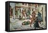 Massacre of the Jews in Barcelona in 1391, 1920-null-Framed Stretched Canvas