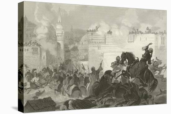 Massacre of the Memlooks, Egypt, 1811-Alonzo Chappel-Stretched Canvas