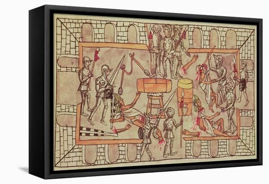 Massacre of the Mexicans-Diego Duran-Framed Stretched Canvas