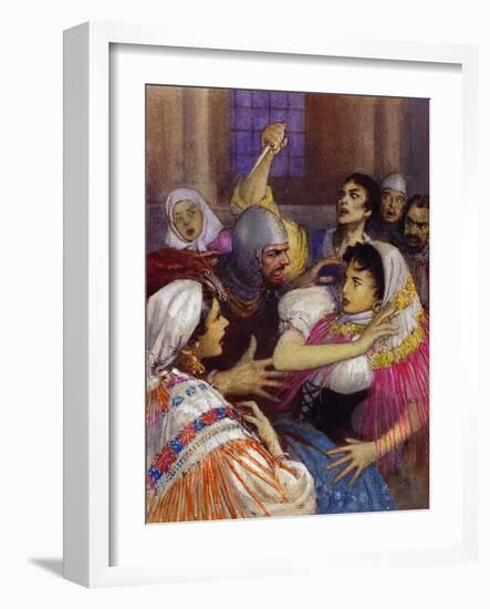 Massacre of the Sicilian Vespers-John Millar Watt-Framed Giclee Print