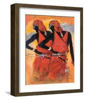 Massai Twins-Joadoor-Framed Art Print