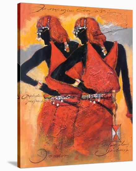 Massai Twins-Joadoor-Stretched Canvas