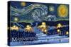 Massanutten, Virginia - Starry Night - Lantern Press Artwork-Lantern Press-Stretched Canvas