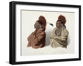Massika and Wakusasse, Plate 3, Travels in the Interior of North America, c.1844-Karl Bodmer-Framed Giclee Print