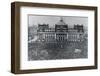 Massive Crowd in Front of Building-null-Framed Photographic Print
