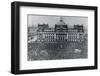 Massive Crowd in Front of Building-null-Framed Photographic Print