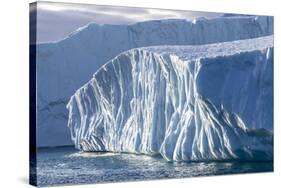 Massive icebergs calved from the Jakobshavn Isbrae glacier-Michael Nolan-Stretched Canvas