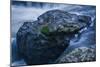 Massive Moss Covered Rock Under Waterfalls-Anthony Paladino-Mounted Giclee Print