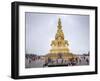 Massive statue of Samantabhadra at the summit of Mount Emei (Emei Shan), UNESCO World Heritage Site-Michael Snell-Framed Photographic Print