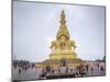 Massive statue of Samantabhadra at the summit of Mount Emei (Emei Shan), UNESCO World Heritage Site-Michael Snell-Mounted Photographic Print