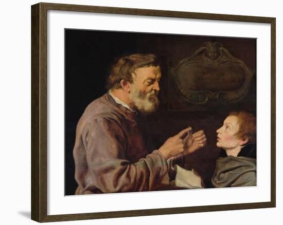 Master and Pupil, 1620-Jacques II de Gheyn-Framed Giclee Print