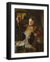 Master Brewer at Mealtime in the Cellar of the Cloister, 1892-Eduard Grützner-Framed Giclee Print