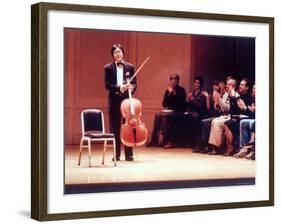 Master Cellist Yo-Yo Ma with Stradivarius Cello Receiving Applause after performing "Cello Suites"-Ted Thai-Framed Premium Photographic Print