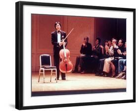 Master Cellist Yo-Yo Ma with Stradivarius Cello Receiving Applause after performing "Cello Suites"-Ted Thai-Framed Premium Photographic Print