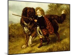 Master Egerton Macdona with his St Bernard Dog, Tell-Samuel John Carter-Mounted Giclee Print